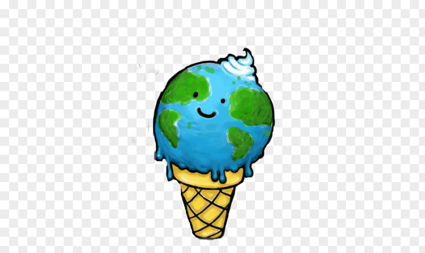 Ice Cream Cones Earth Global Warming Polar Cap PNG