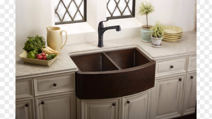 Sink Kitchen Farmhouse Tap Copper PNG