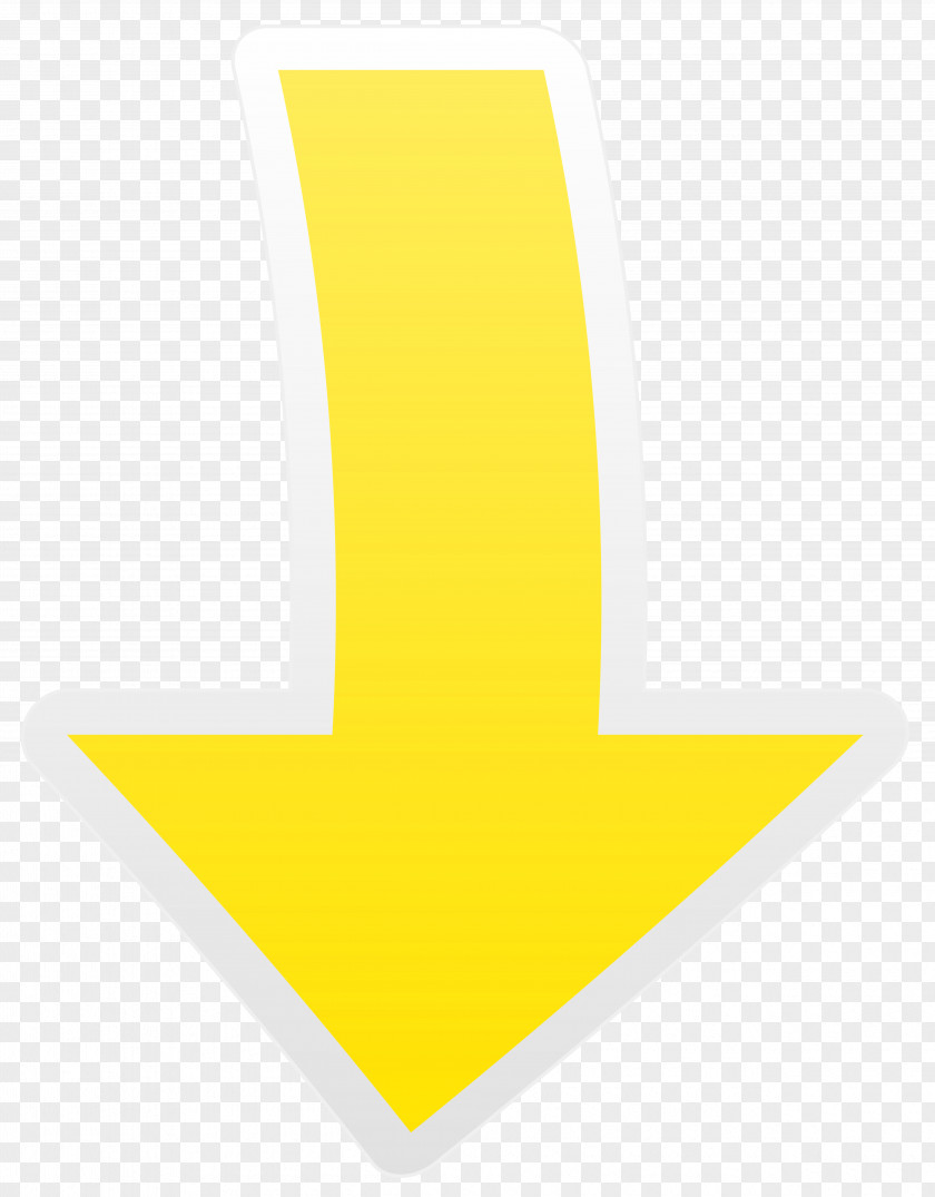 Yellow Arrow Down Transparent Clip Art Image Font Design Pattern PNG