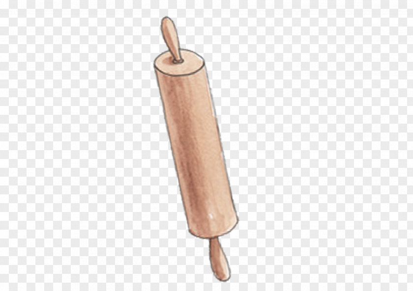 Hand-painted Rolling Pin Wood Angle Metal PNG