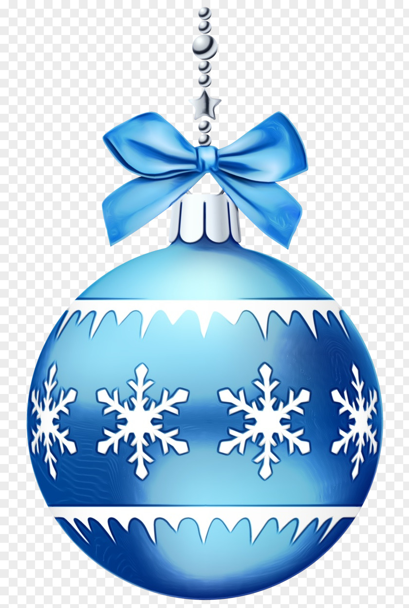 Snowflake Holiday Ornament Christmas Tree Blue PNG