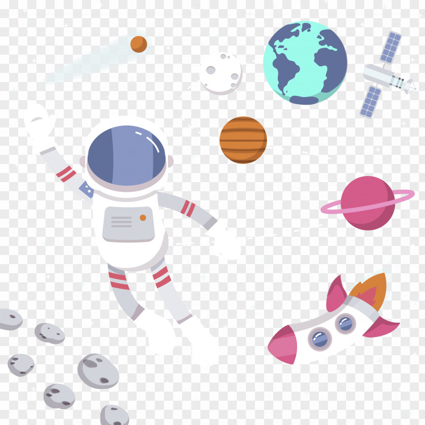 Astronauts In Space Astronaut Spacecraft Illustration PNG