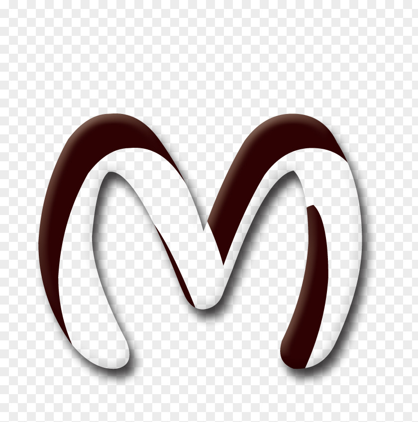 Cream Cake Letter M Drawing PNG