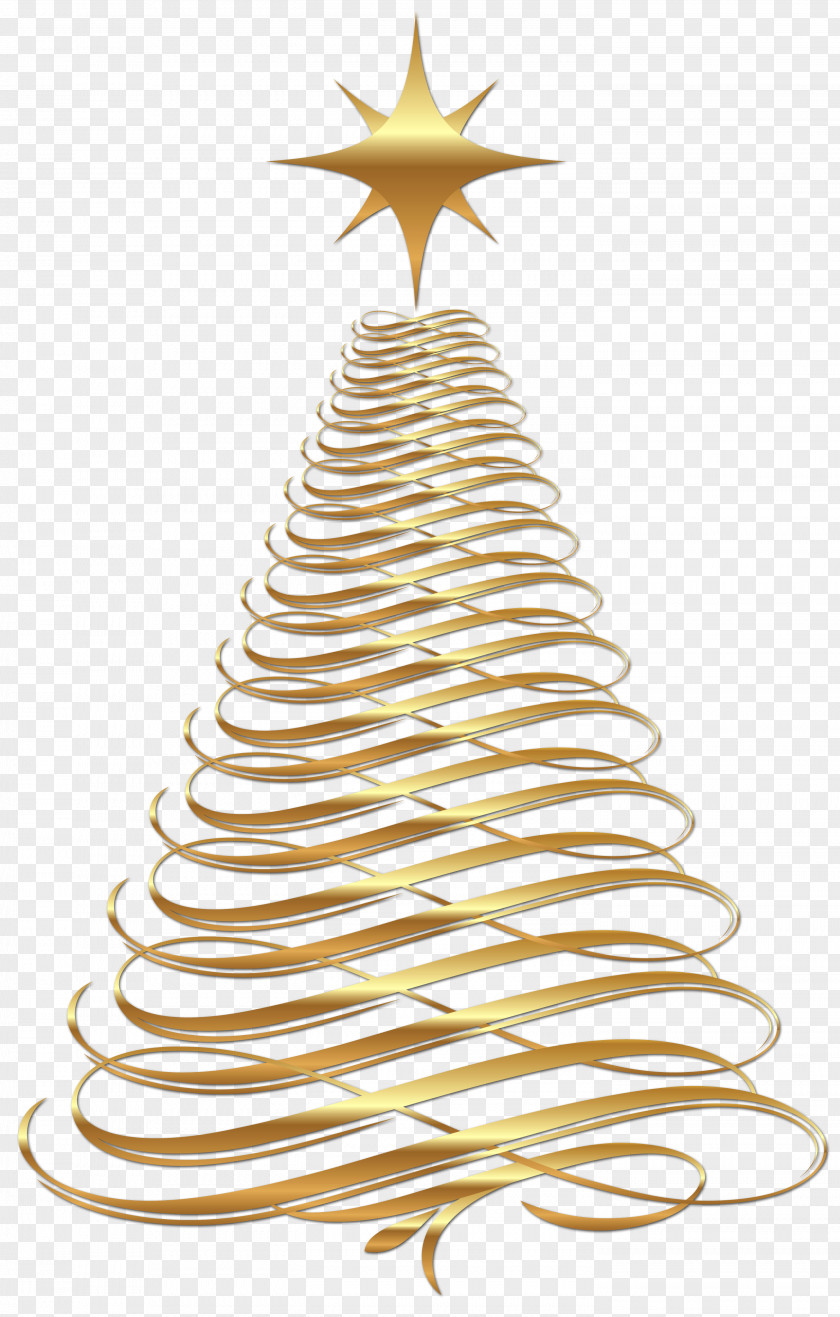 Large Transparent Christmas Gold Tree Clipart Day Clip Art PNG
