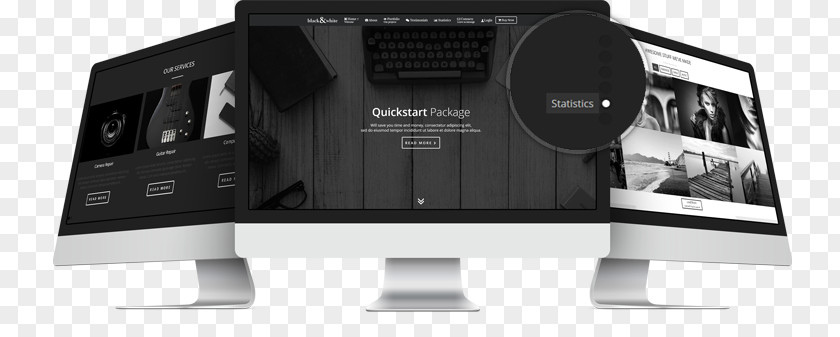 Single Page Template Responsive Web Design PNG