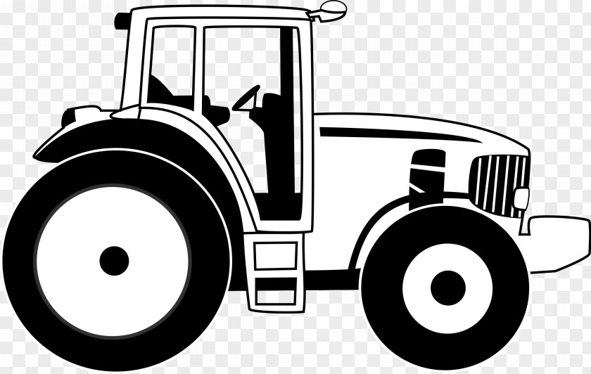 Tractor Silhouette Cliparts John Deere Black And White Clip Art PNG