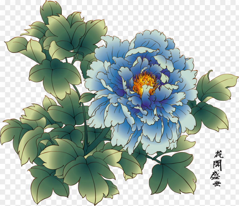 Peony Bloom China Chinese Painting PNG