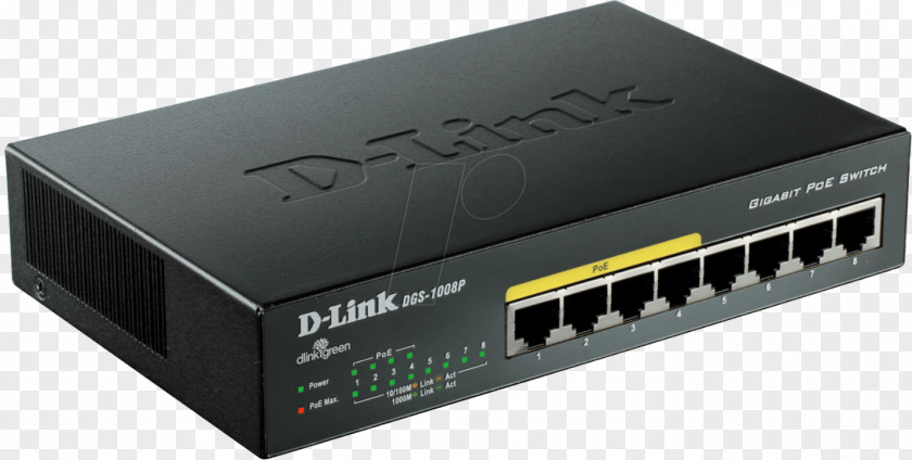 Power Over Ethernet Gigabit Network Switch Fast PNG