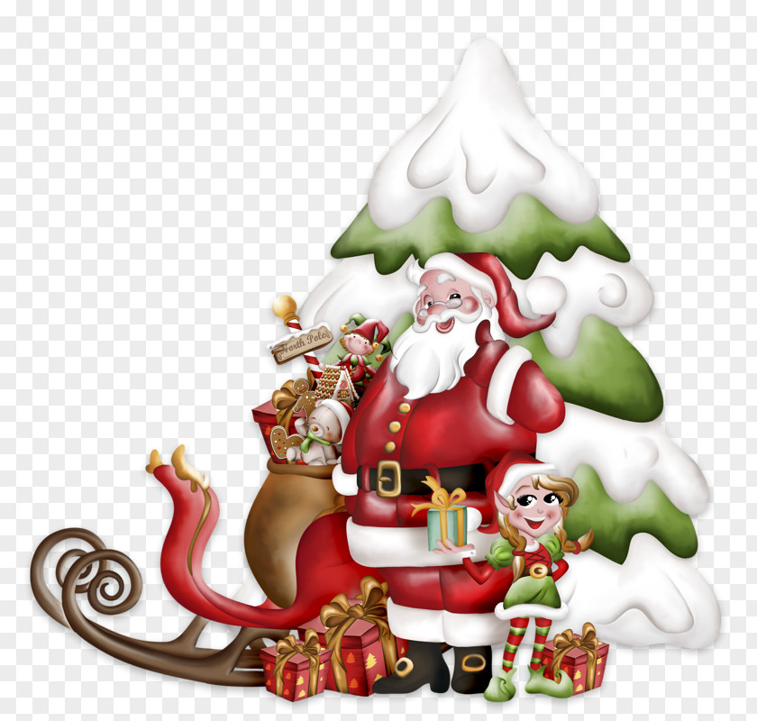 Santa Claus Reindeer Christmas Card Clip Art PNG