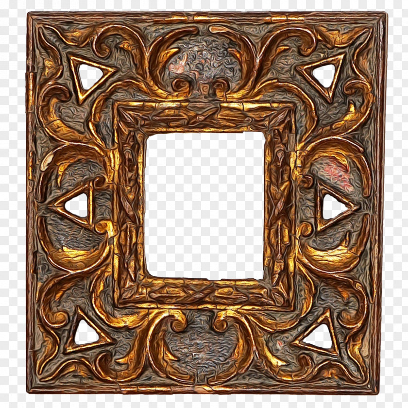 Carving Visual Arts Brown Background Frame PNG