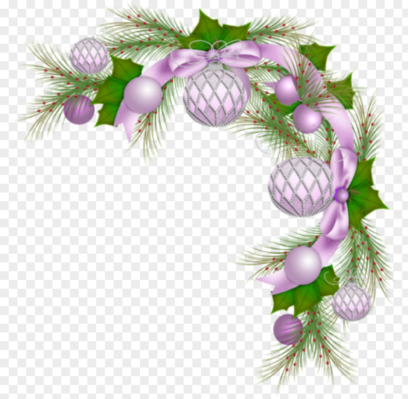 Christmas Floral Design Cut Flowers Ornament PNG