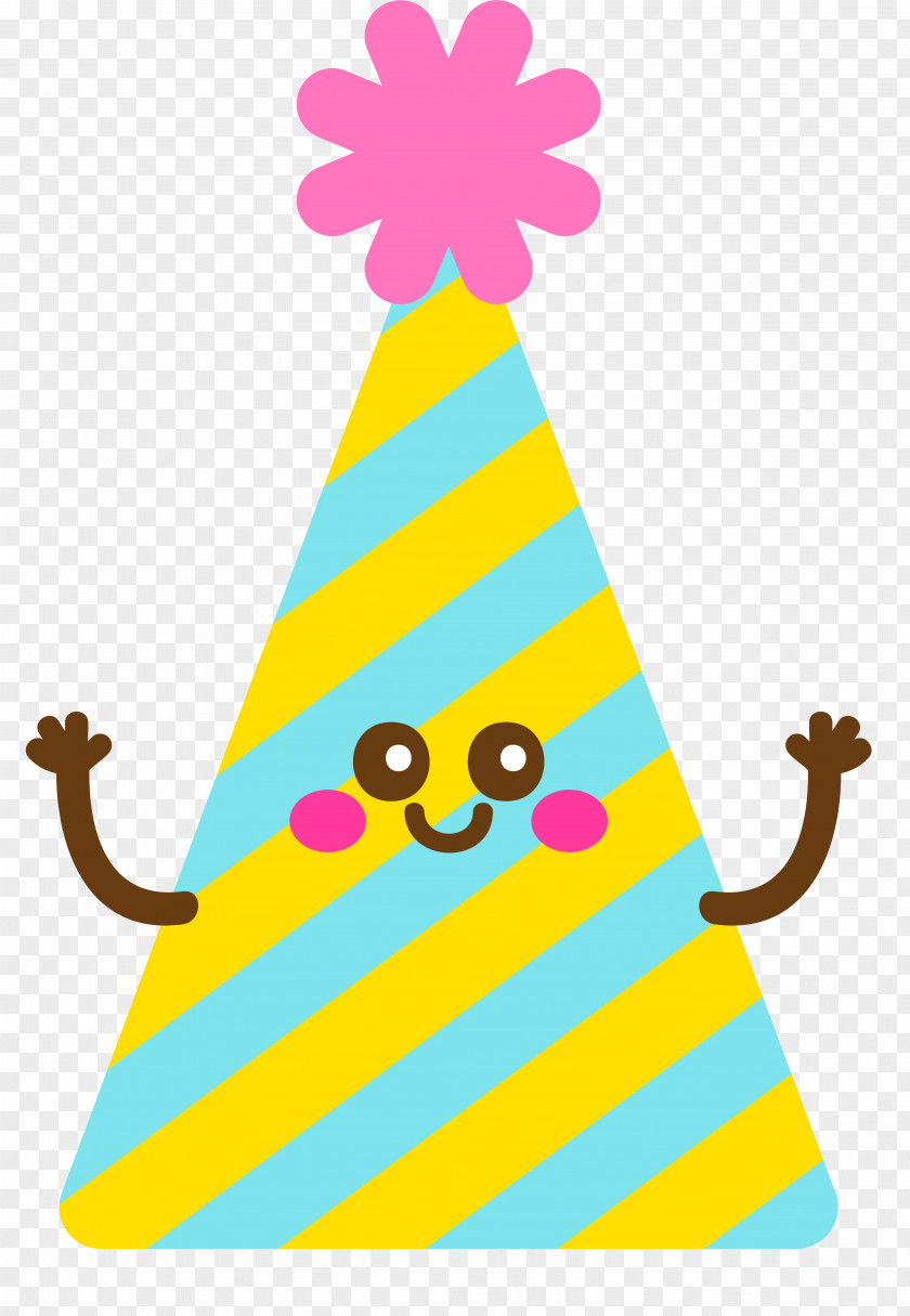 Color Cartoon Tip Hat Party Clip Art PNG