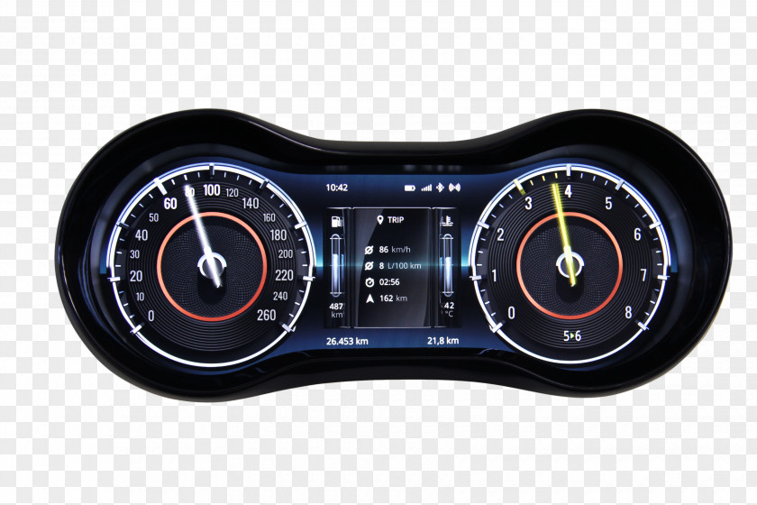 Electronic Instrument Cluster Car Motor Vehicle Speedometers Electronics Automotive Design PNG