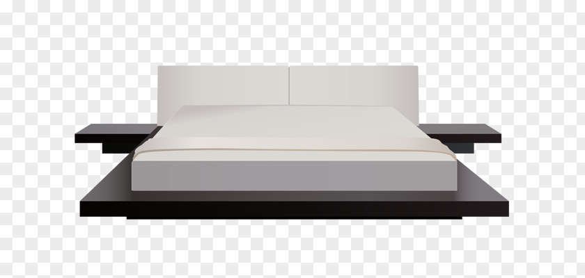 Vector 3D Bed Nightstand Table Platform Frame PNG