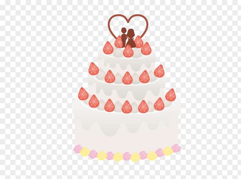 Cake Wedding Illustration PNG