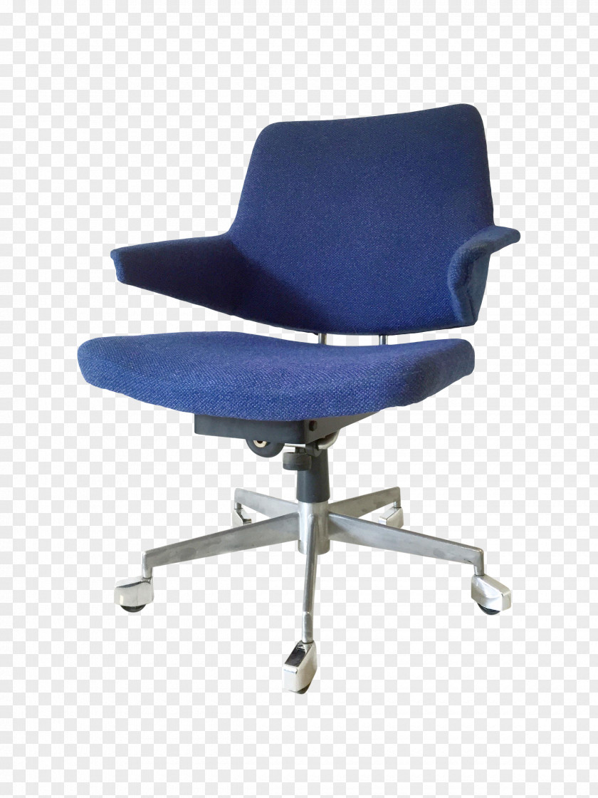Electric Blue Cobalt Office & Desk Chairs Armrest Comfort Design PNG