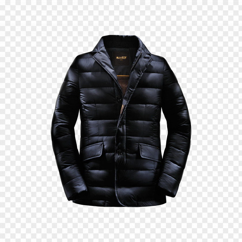 Jacket Leather Hoodie Double-breasted Coat PNG