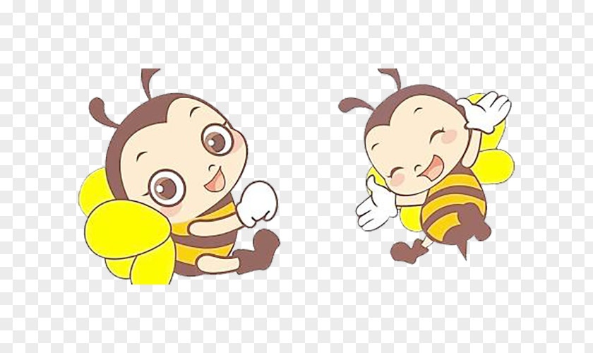 Cute Little Bee Cartoon Honey PNG