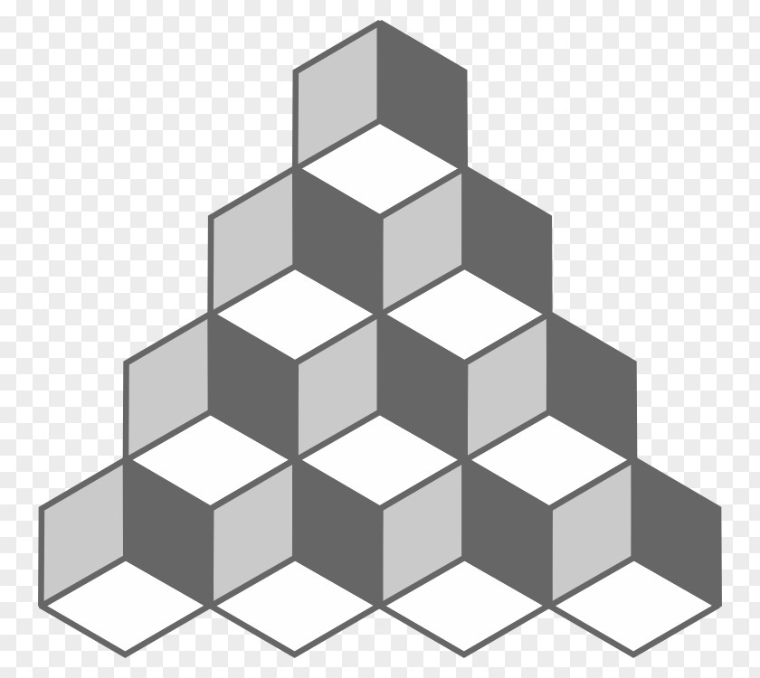 Illusion Necker Cube Optical Penrose Triangle PNG