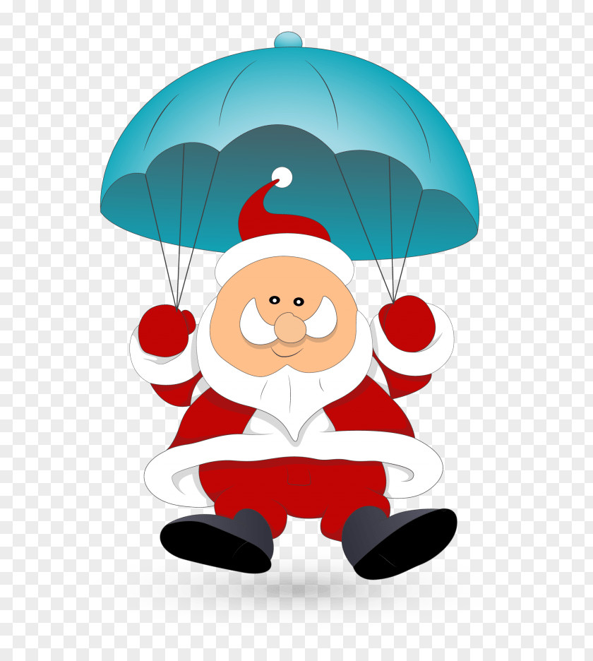 Santa Claus Parachute Clip Art PNG