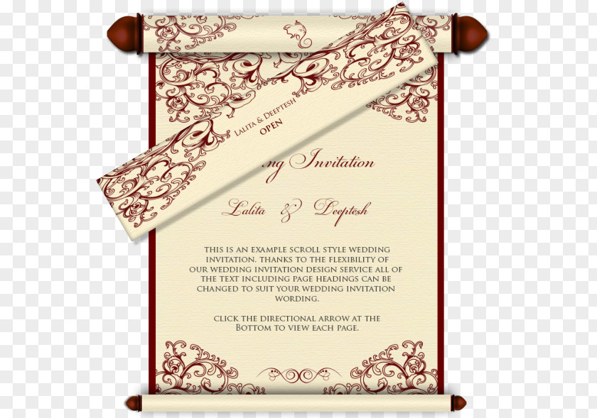 Wedding Card Invitation India Scroll Hindu PNG