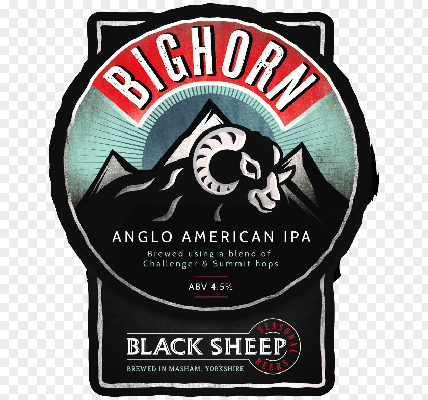 Bighorn Sheep Black Brewery Label Logo Font PNG