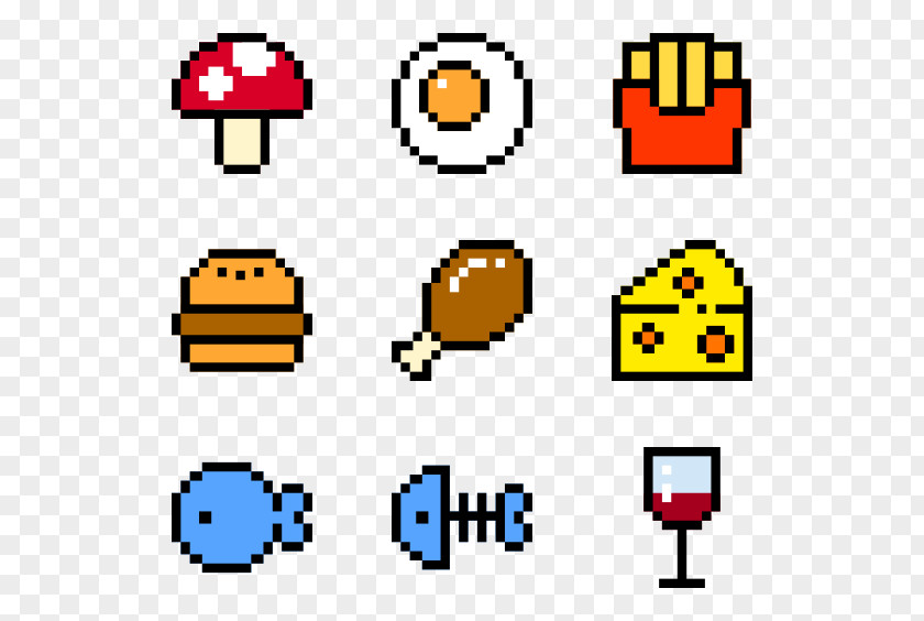 Food Background Pixel Art Clip PNG