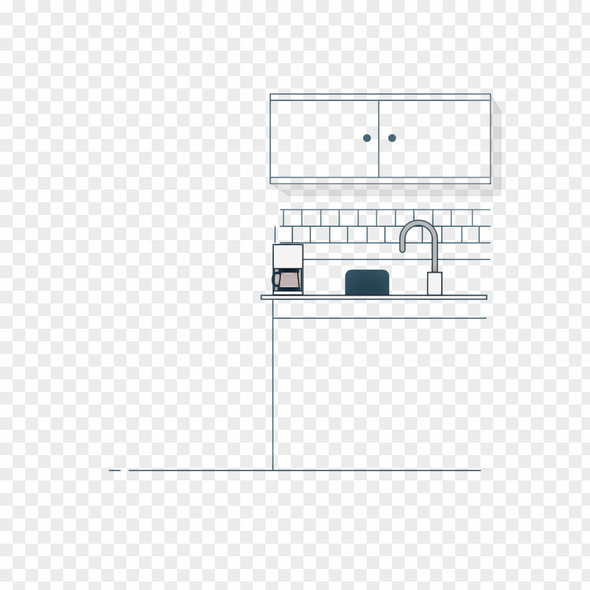 Furniture Meter Line Diagram Font PNG