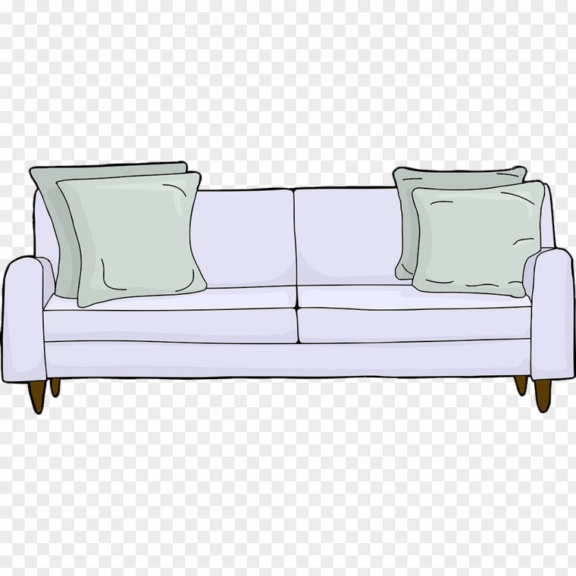 Hand-painted Sofa Couch Cartoon PNG