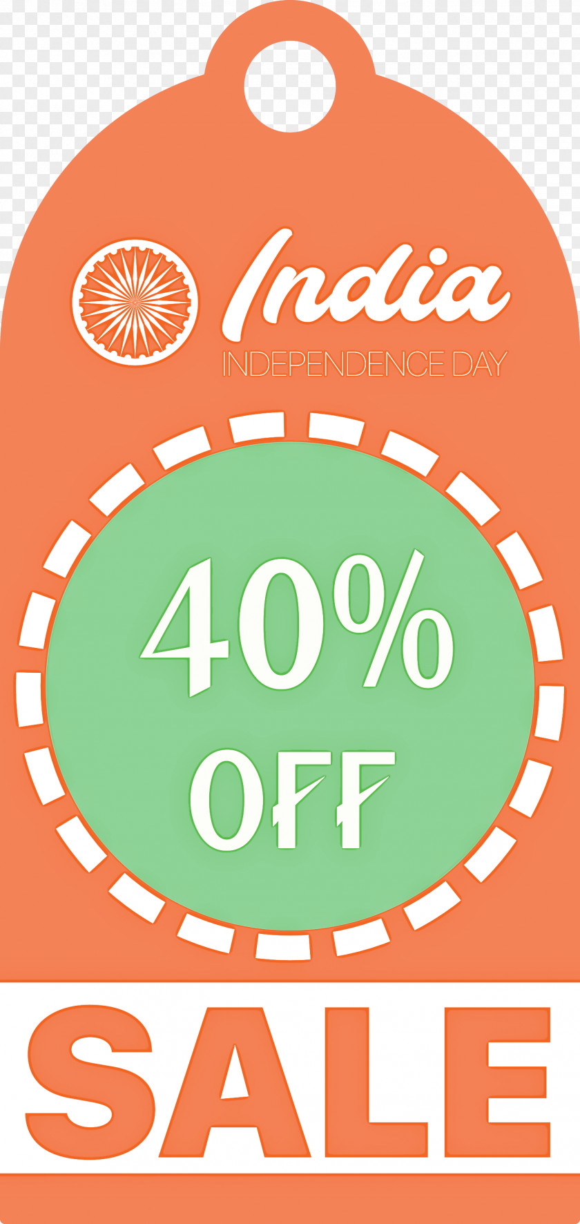 India Indenpendence Day Sale Tag Label PNG