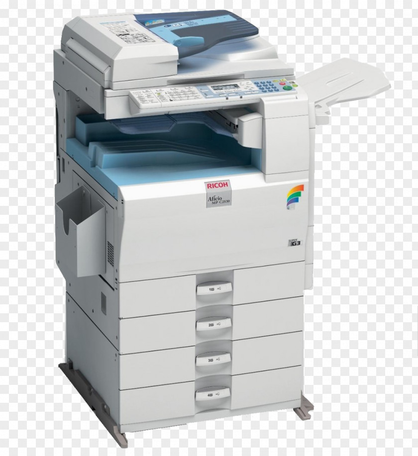 Laser Photocopier Multi-function Printer Ricoh Printing PNG