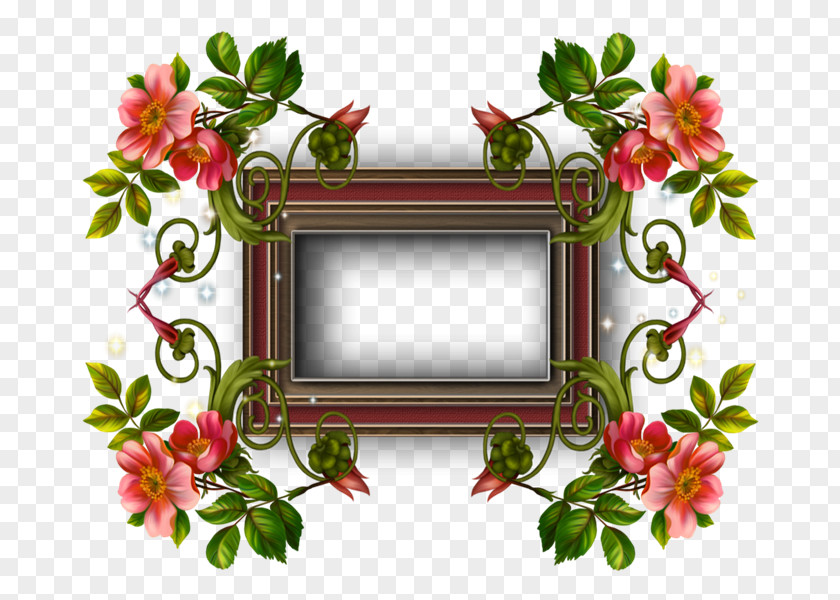 Madrid Floral Design Picture Frames Clip Art PNG