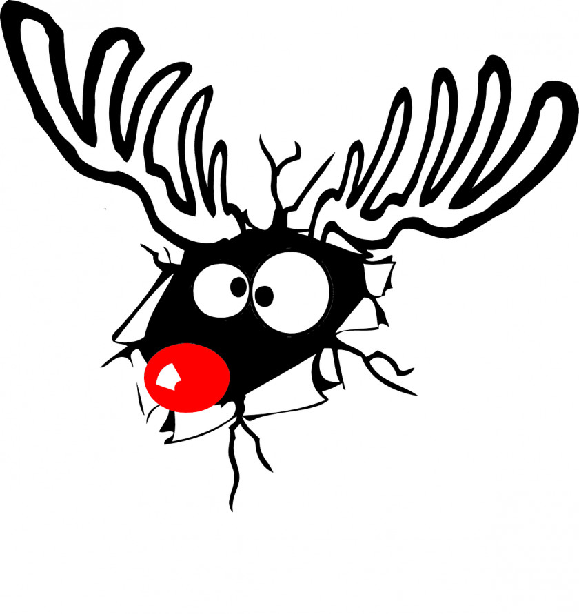Nose Rudolph Reindeer Christmas Eve Santa Claus PNG
