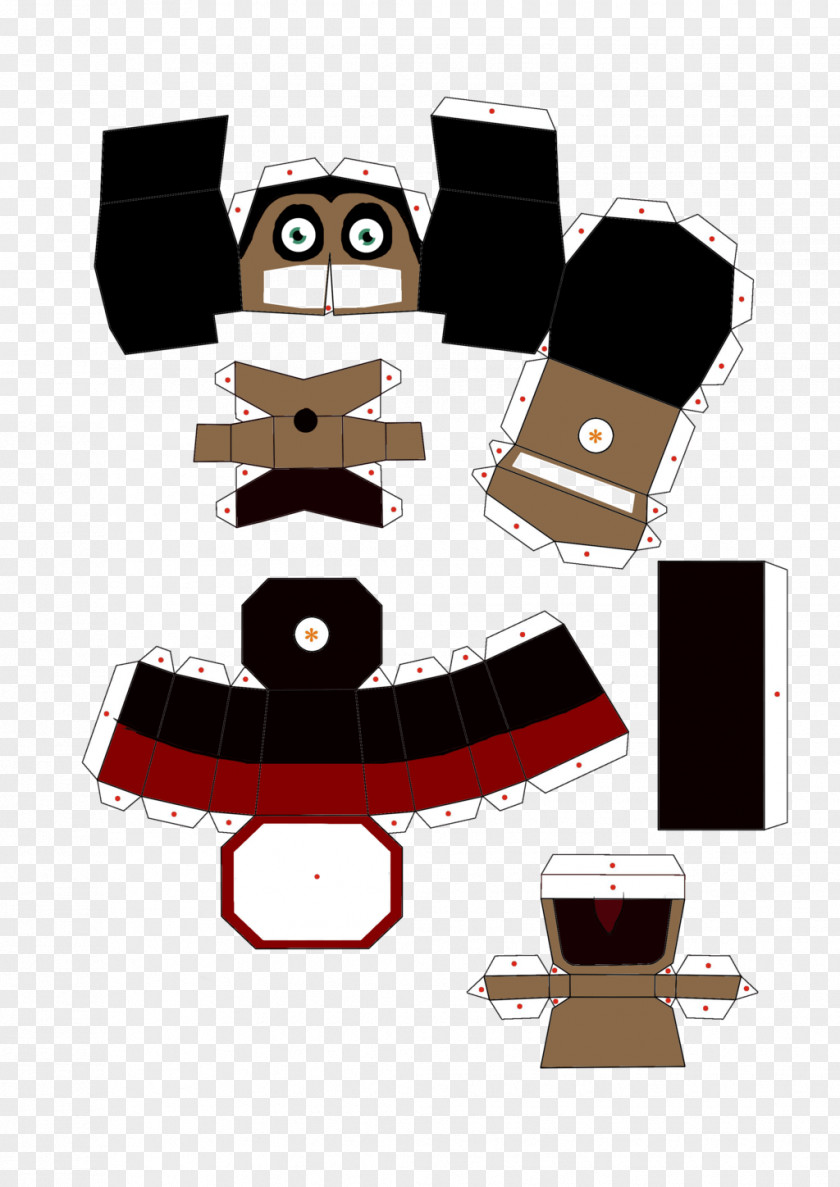 Paper Craft Five Nights At Freddy's 2 3 4 Minecraft PNG