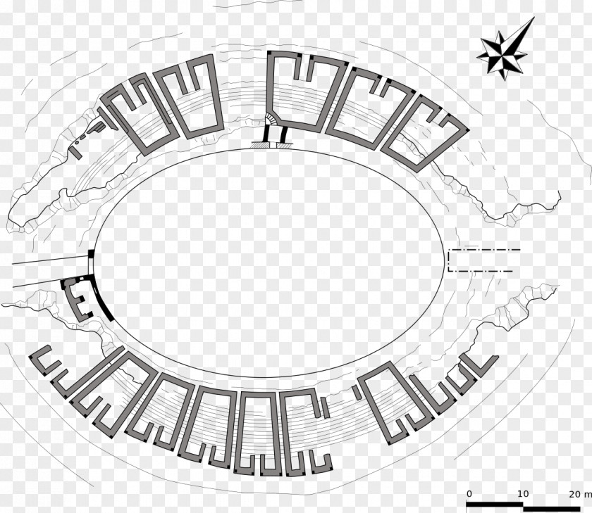 Amphitheatre Of El Jem Roman Amphitheater Drawing Ancient Architecture PNG