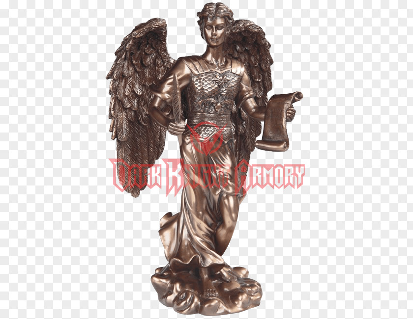 Angel Gabriel Michael Bronze Sculpture Archangel PNG