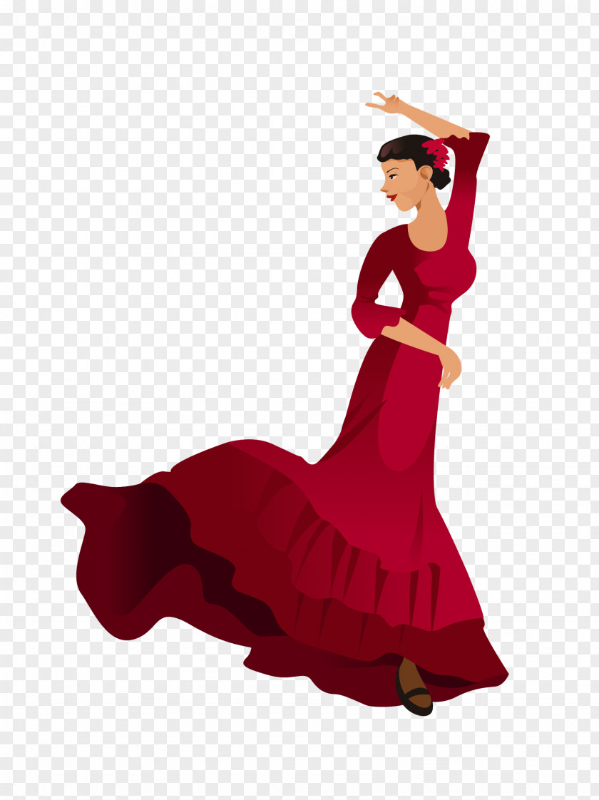 Dancers Spain Flamenco Illustration PNG