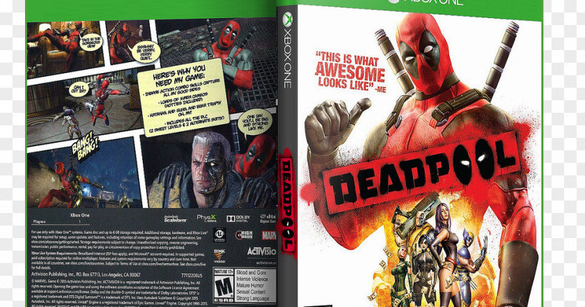 Deadpool Xbox 360 One PlayStation 4 Video Game PNG