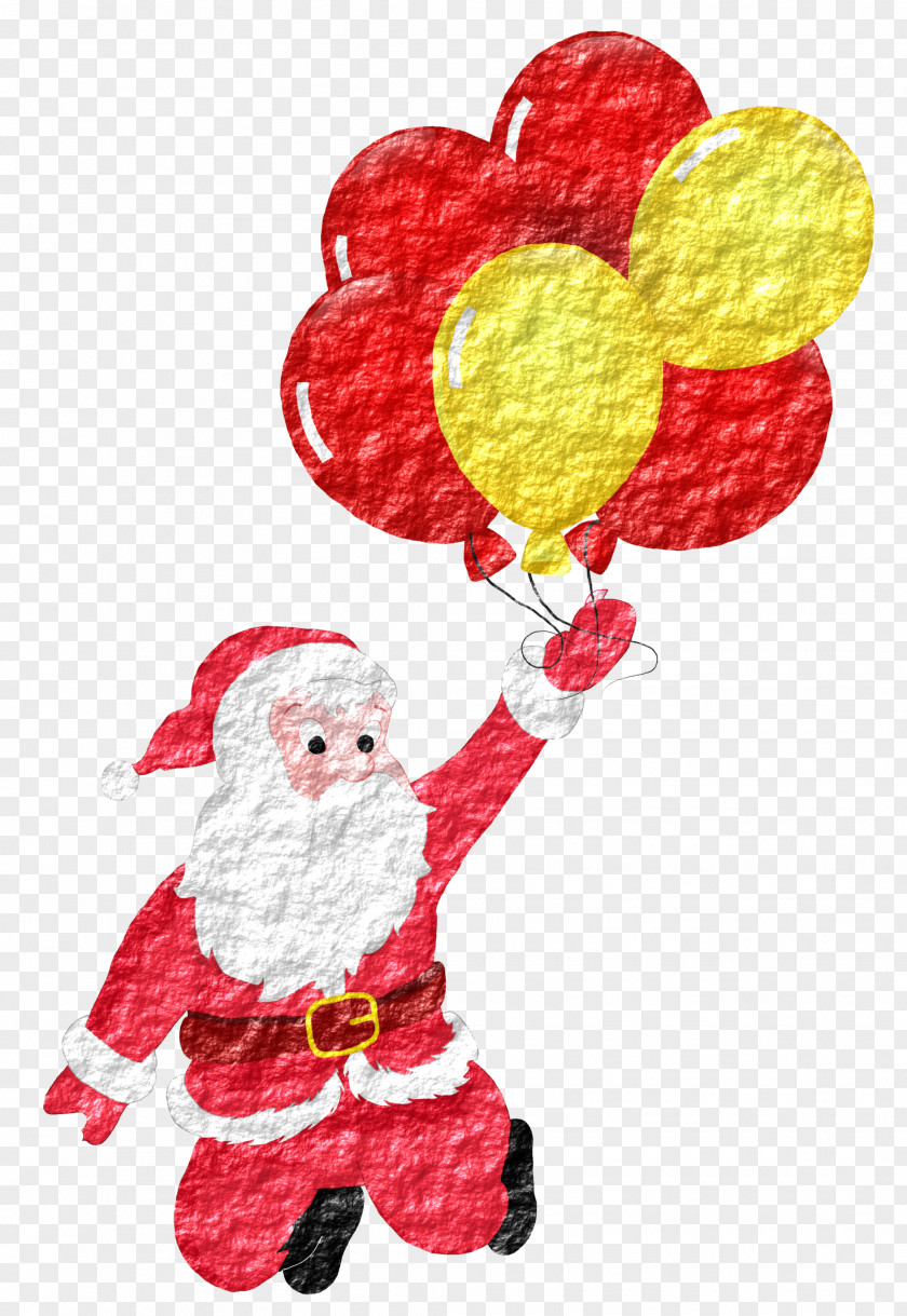 Santa Claus Color Balloon Material Free To Pull Drawing Illustration PNG