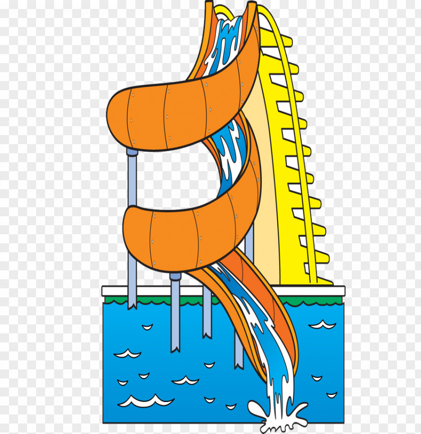 Amusement Park Water Slide Clip Art PNG