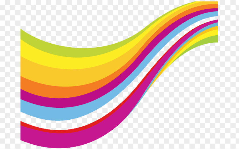 Color Stripe Creative Wave Yellow Blue PNG