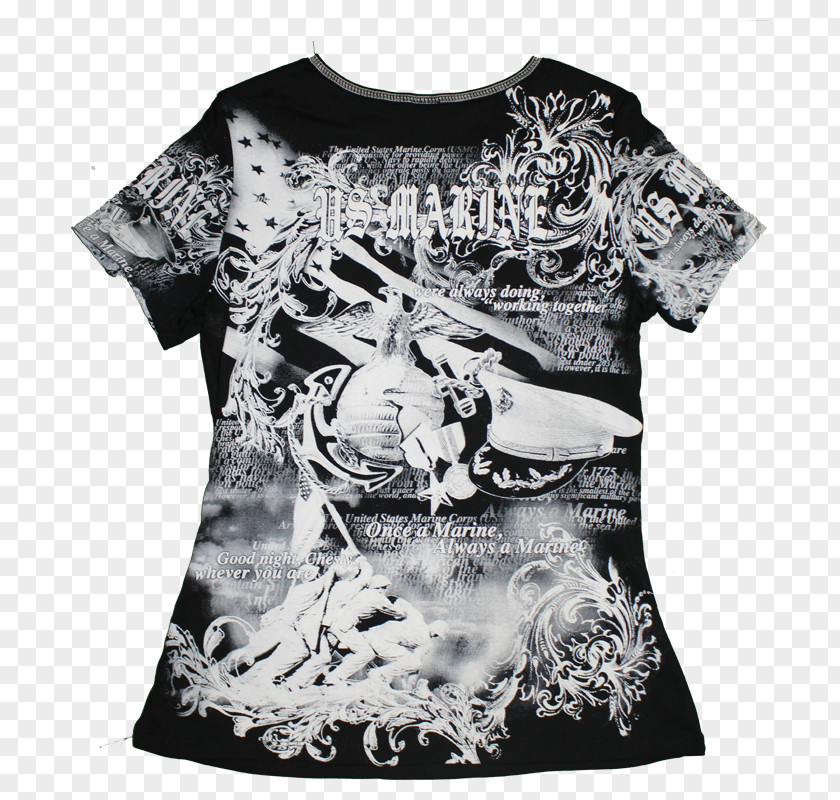 Crystal Bling Shirts T-shirt Shoulder Sleeve Pattern Black PNG