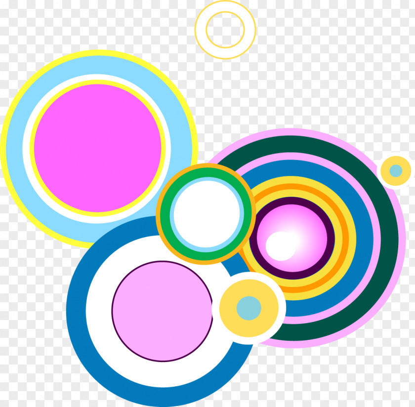 Hand Colored Circles Pattern Circle Clip Art PNG