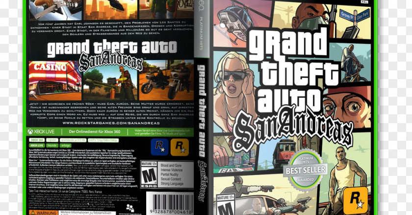 Xbox Grand Theft Auto: San Andreas Midnight Club: Los Angeles 360 Rockstar Games Presents Table Tennis Liberty City Stories PNG