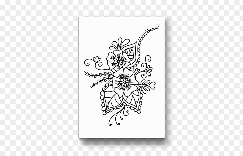 Henna Paper Butterfly Drawing Art PNG