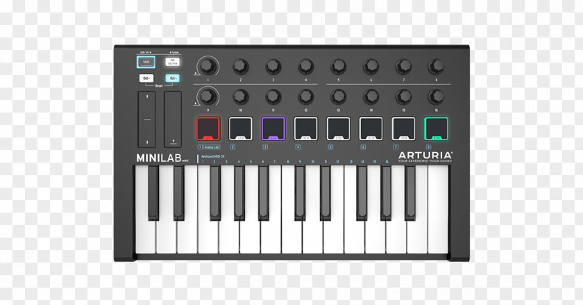 Arturia Keylab 49 MiniLab MKII MIDI Controllers Keyboard PNG