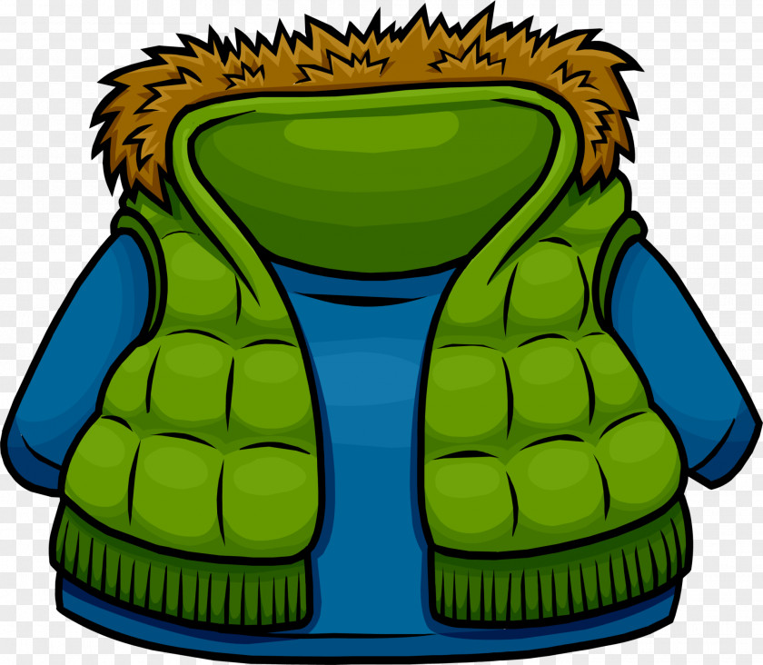 Jacket Club Penguin Gilets Green Clothing PNG