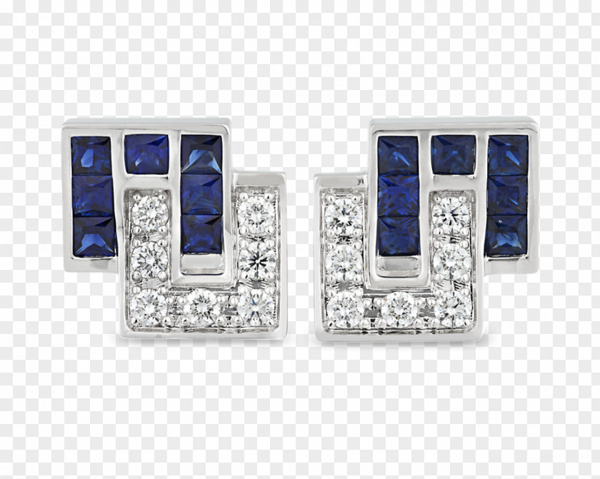 Sapphire Earring Cufflink Carat Diamond PNG