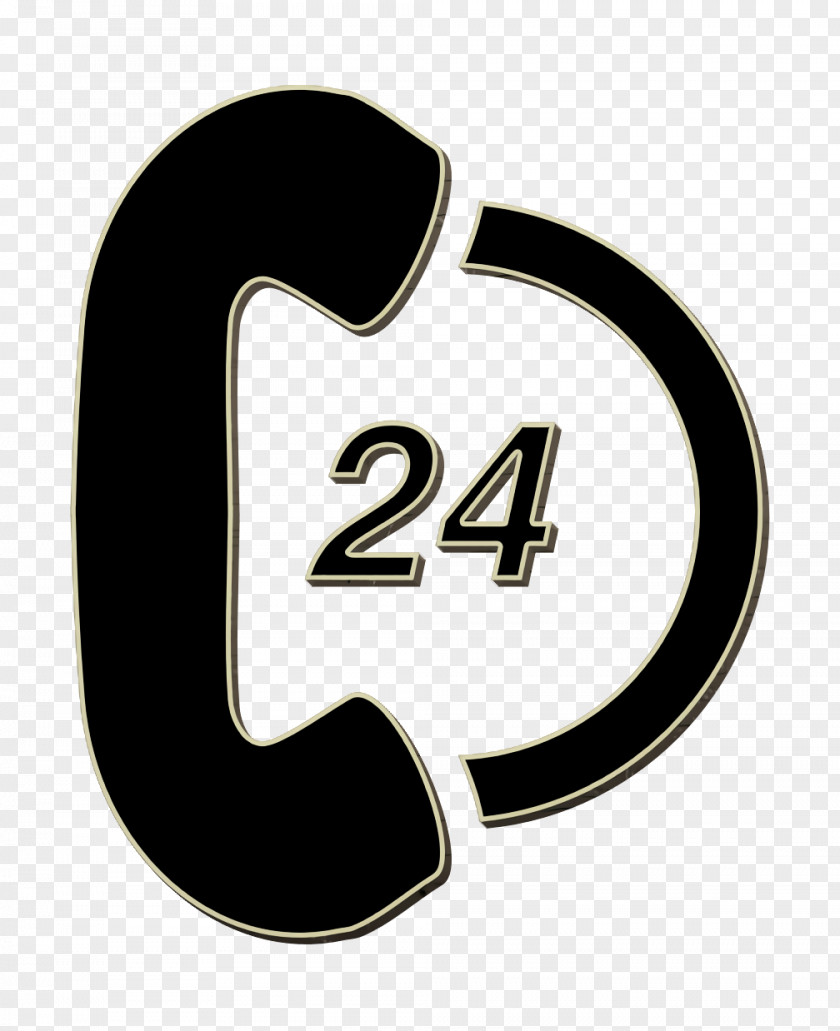 Blackandwhite Number Help Icon Business Telephone Line 24 Hours Service PNG
