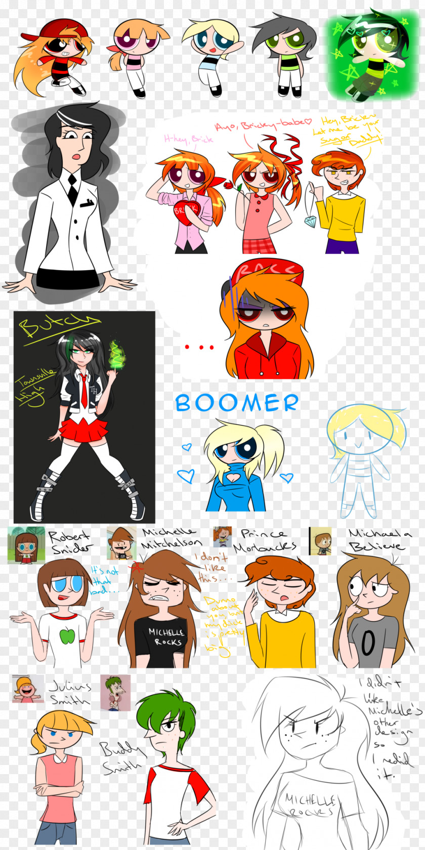 Powerpuff Girls Art The Rowdyruff Boys Professor Utonium Gender Bender Graphic Design PNG